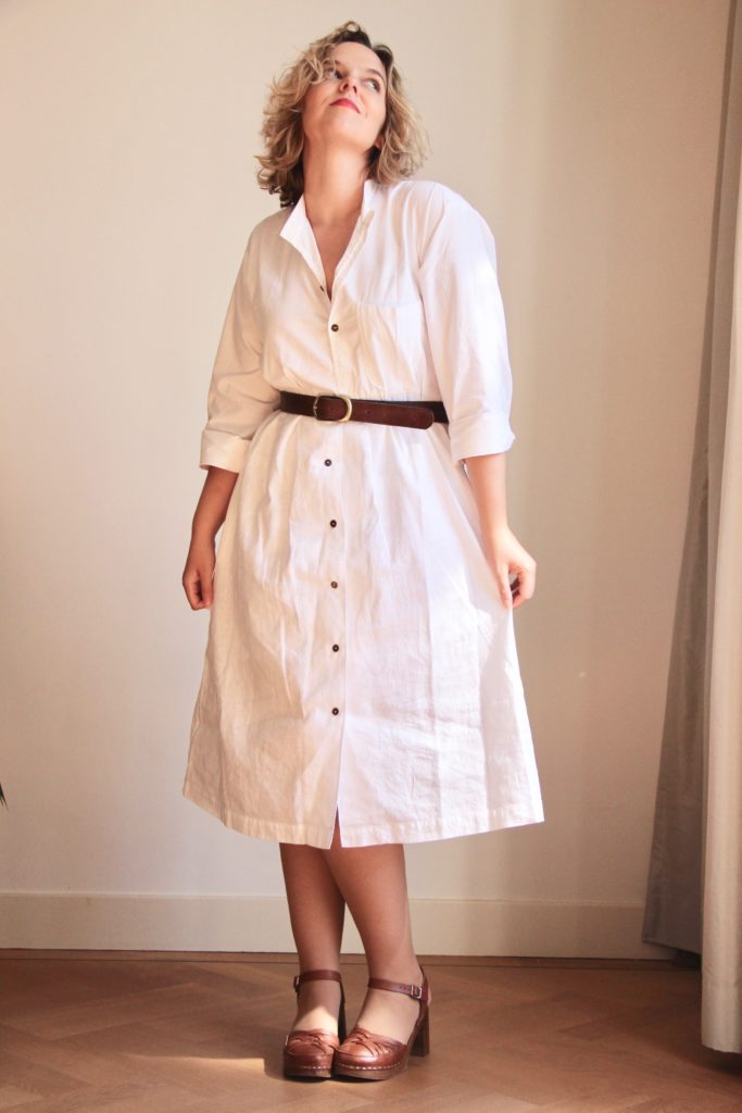 brushed cotton shirt dress